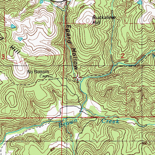 Topographic Map of Egard Hollow, AR