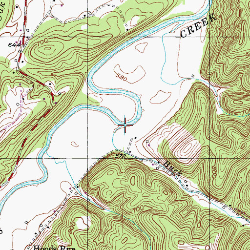 Topographic Map of Buck Run, KY