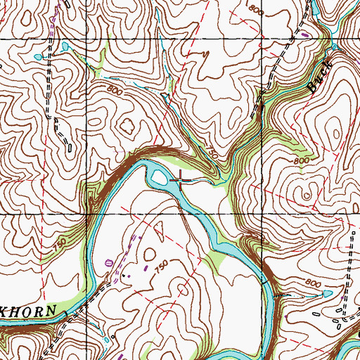 Topographic Map of Buck Run, KY