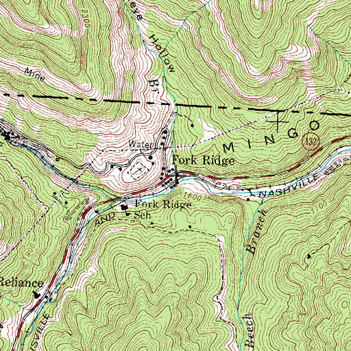 Topographic Map of Buckeye Hollow, TN