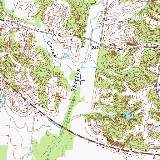 Topographic Map of Buckheart Creek, KY