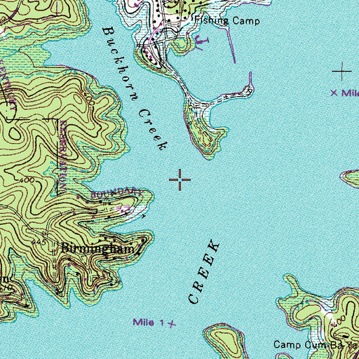 Topographic Map of Buckhorn Creek, KY