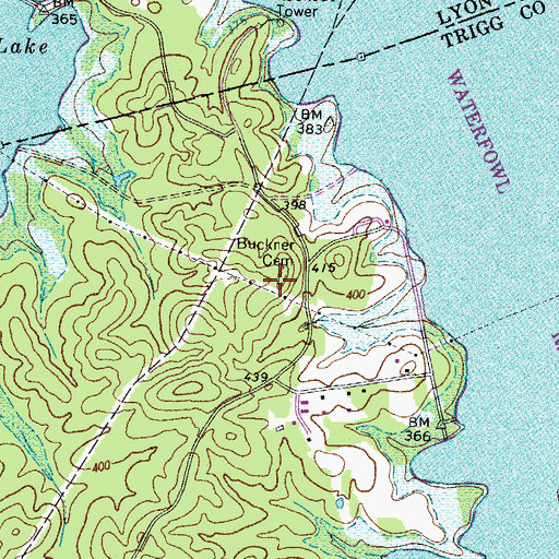 Topographic Map of Buckner Cemetery, KY