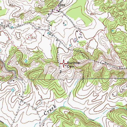 Topographic Map of Buckner Cemetery, KY