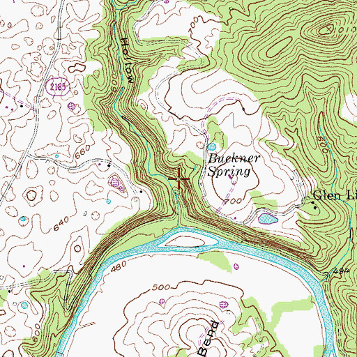 Topographic Map of Buckner Spring, KY