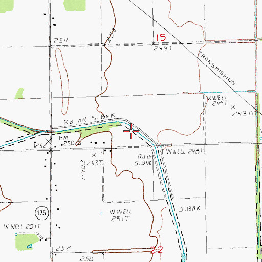 Topographic Map of Eightmile Ditch, AR