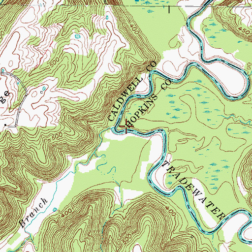 Topographic Map of Buffalo Branch, KY