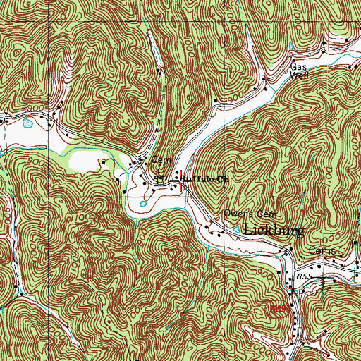 Topographic Map of Buffalo Church, KY