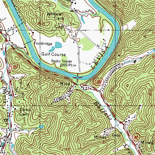 Topographic Map of Buffalo Creek, KY