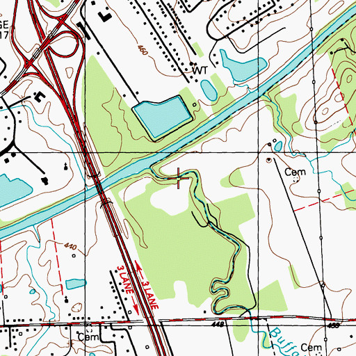Topographic Map of Buffalo Run, KY