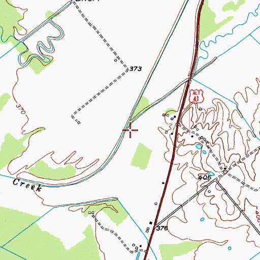 Topographic Map of Bull Creek, KY