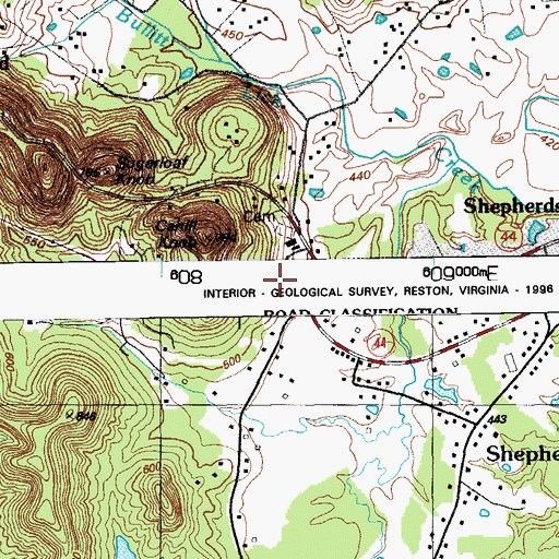 Topographic Map of Bullitt Lick Church, KY