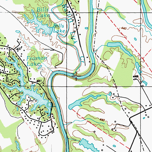 Topographic Map of Bullitt Lick Creek, KY