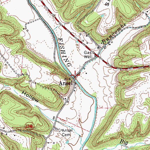 Topographic Map of Buncombe Branch, KY