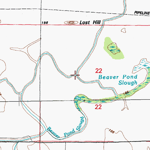 Topographic Map of Elbow Slough, AR