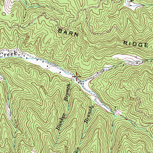 Topographic Map of Bunker Branch, KY