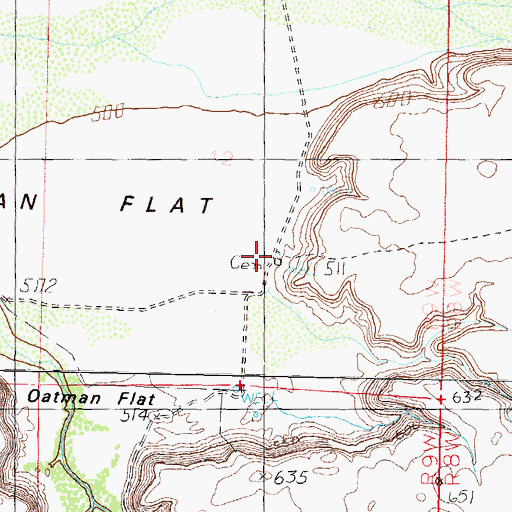Topographic Map of Fourr Cemetery, AZ