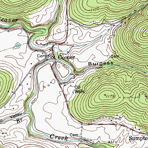 Topographic Map of Burgess Hollow, KY