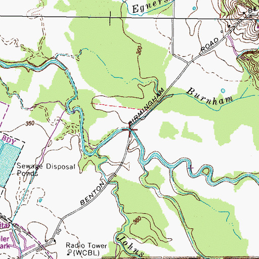 Topographic Map of Burnham Branch, KY