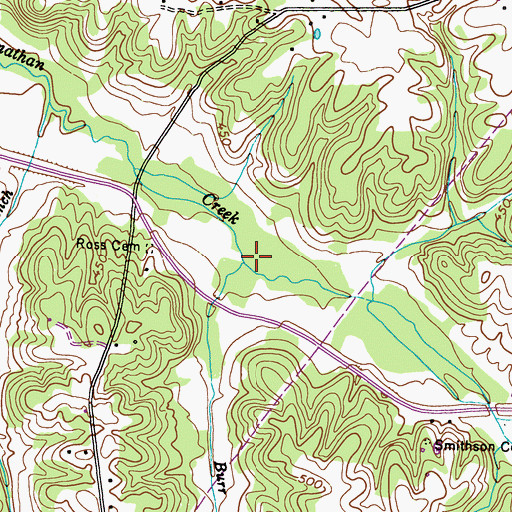 Topographic Map of Burr Branch, KY