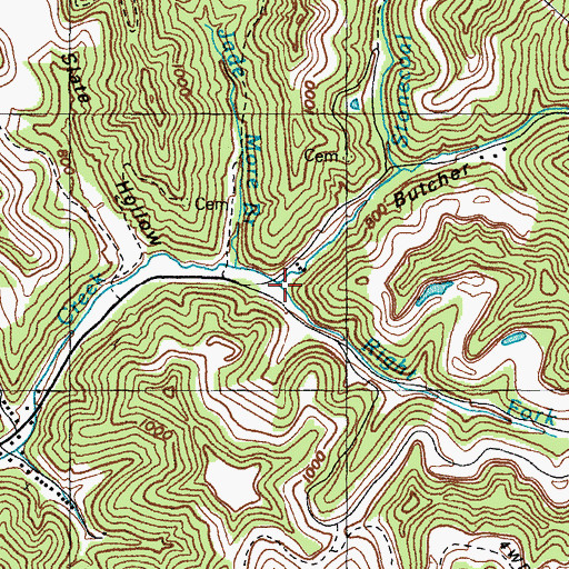 Butcher Hollow Kentucky Map Butcher Hollow, KY