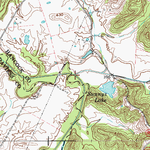Topographic Map of Butchers Branch, KY