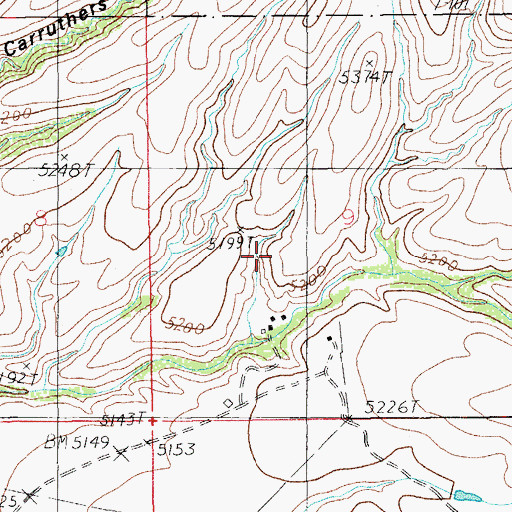 Topographic Map of G Bar Ranch, AZ
