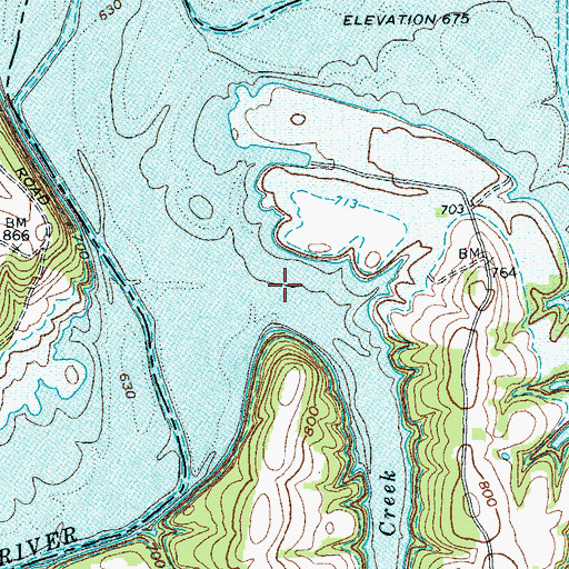 Topographic Map of Butler Creek, KY