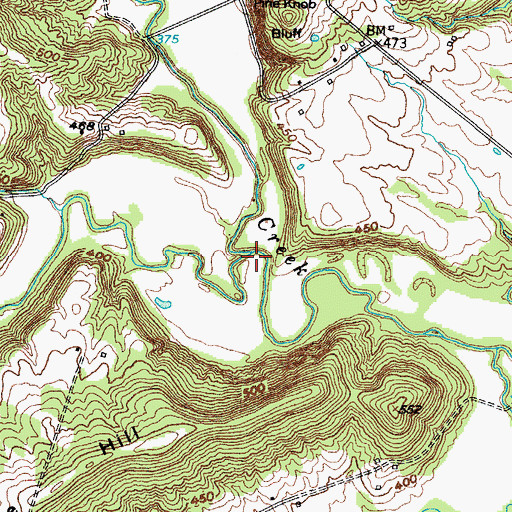 Topographic Map of Butler Creek, KY