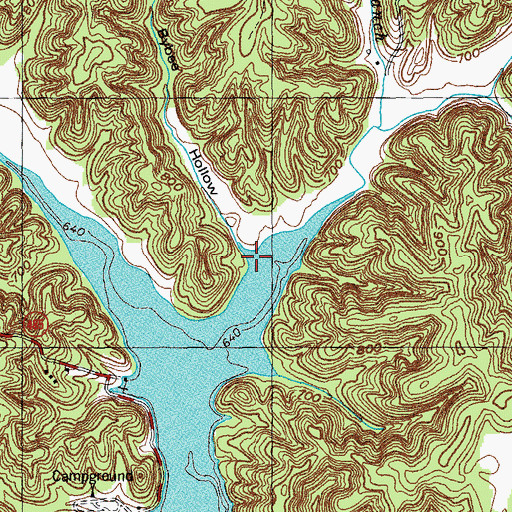 Topographic Map of Bybee Hollow, KY