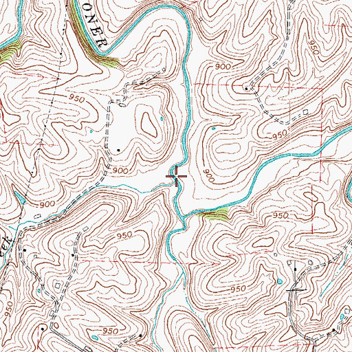 Topographic Map of Cabin Creek, KY