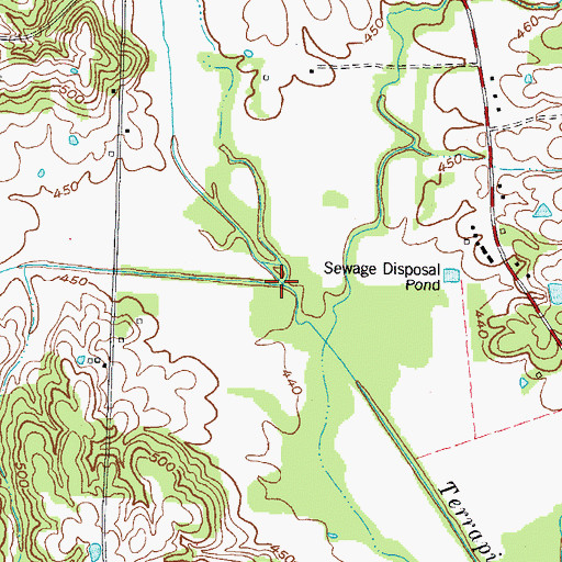 Topographic Map of Caldwell Creek, KY