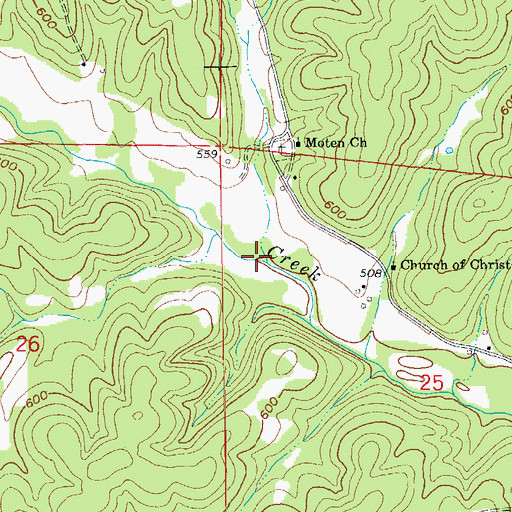Topographic Map of Ellis Hollow, AR