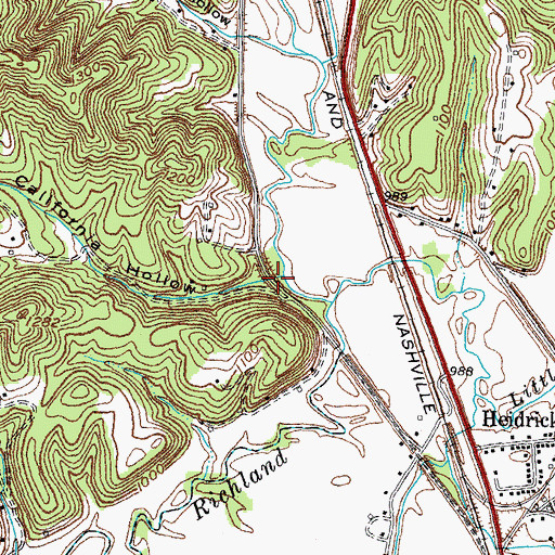 Topographic Map of California Hollow, KY