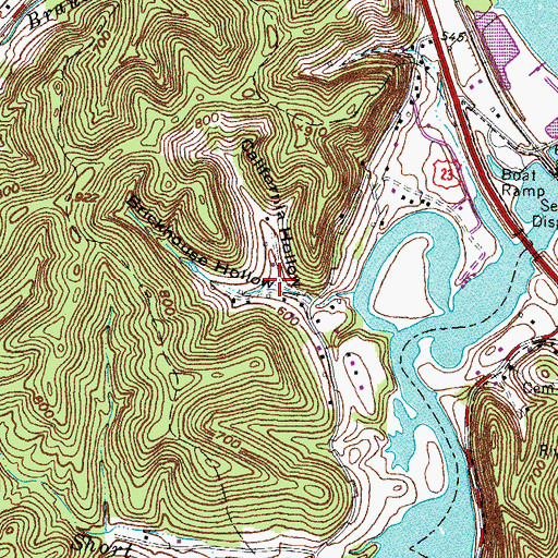 Topographic Map of California Hollow, KY