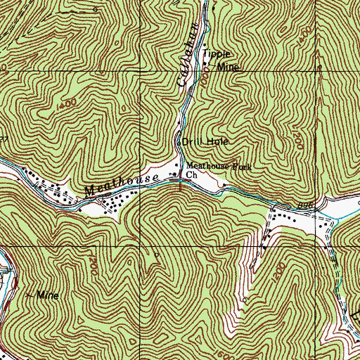 Topographic Map of Callahan Branch, KY