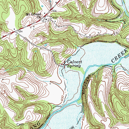 Topographic Map of Calvert Spring, KY