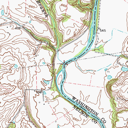 Topographic Map of Camp Branch, KY
