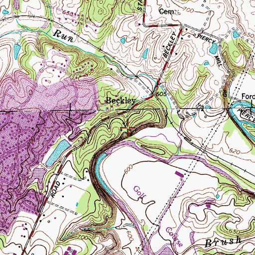 Topographic Map of Camp Dan Beard, KY