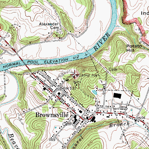 Topographic Map of Camp Joy, KY