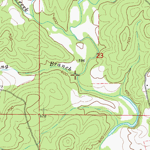 Topographic Map of Elm Spring Branch, AR
