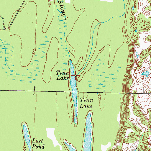 Topographic Map of Cane Creek, KY