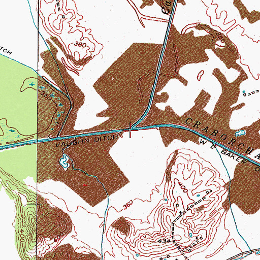 Topographic Map of Caney Fork, KY