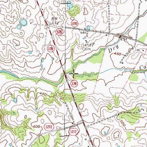 Topographic Map of Cantrell Creek, KY