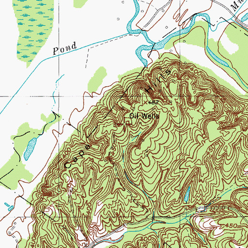 Topographic Map of Cape Hills, KY