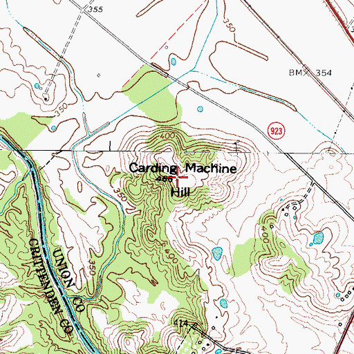 Topographic Map of Carding Machine Hill, KY