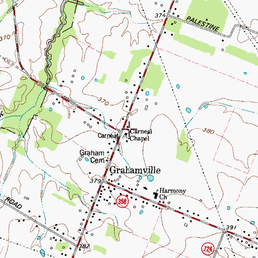 Topographic Map of Carneal Chapel, KY