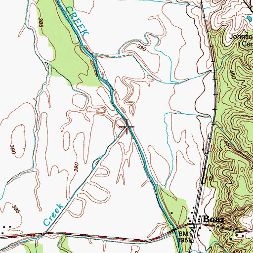 Topographic Map of Carney Creek, KY