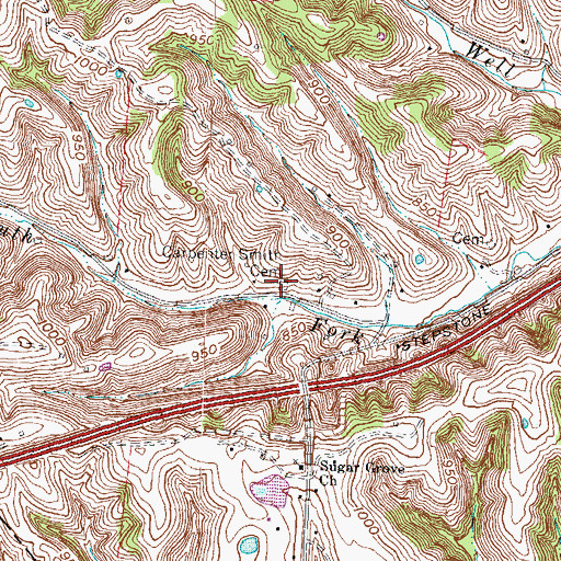 Topographic Map of Carpenter-Smith Cemetery, KY