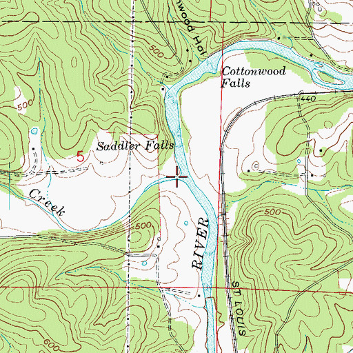Topographic Map of English Creek, AR